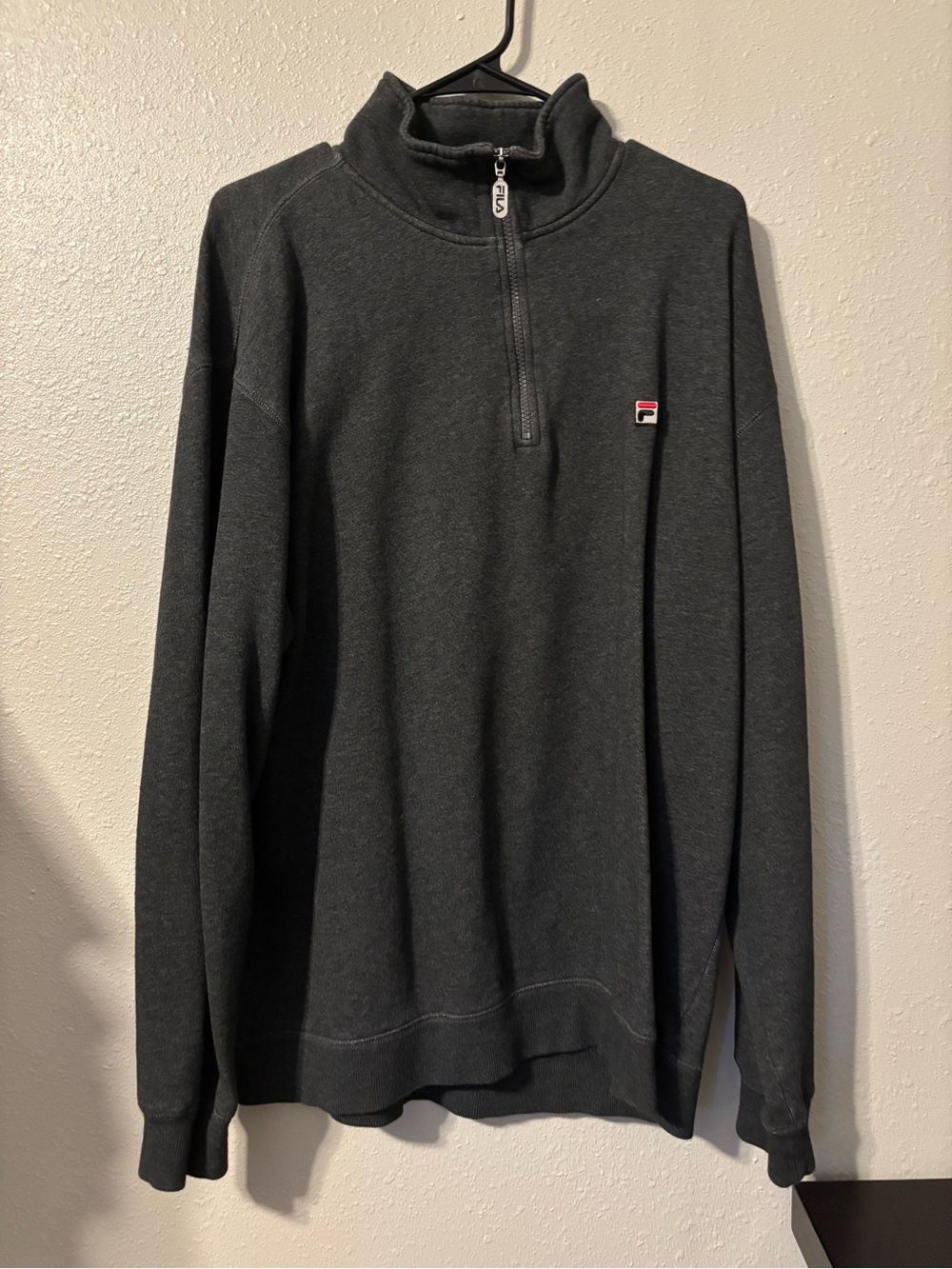 Fila Men’s Dark Charcoal Half-Zip Sweater